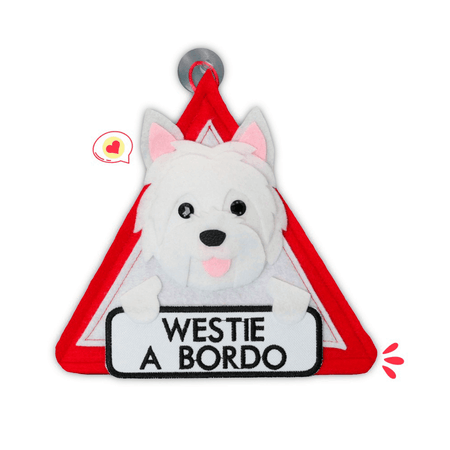 Colgante A Bordo Dog Lover Khurmi Westie Hecho a Mano