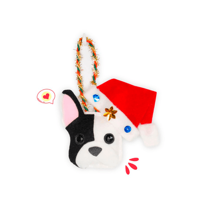 Colgante Navidad Dog Lover Khurmi Frenchie Vaquita Hecho a Mano