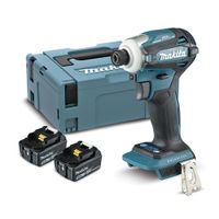 Atornillador de Impacto 1/4"" 18V LXT BL 180Nm 2 Bat 5.0 Ah Makita DTD172RTJ