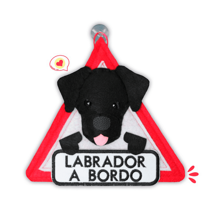 Colgante A Bordo Dog Lover Khurmi Labrador Negro Hecho a Mano