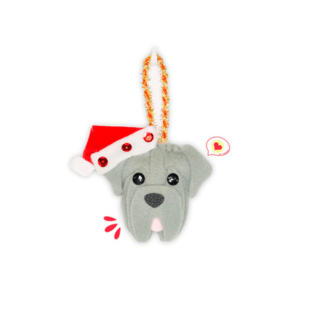 Colgante Navidad Dog Lover Khurmi Mastin Plomo Hecho a Mano