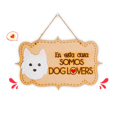 Colgante Trupán Dog Lover Khurmi Westie Hecho a Mano