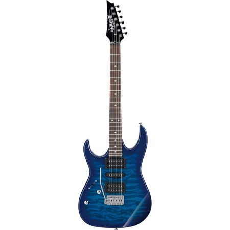 Guitarra Eléctrica Ibanez Rg Gio Series Grx70Qal Transparent Blue Burst para Zurdos
