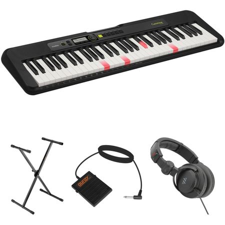 Kit de Valor para Teclado Portátil Casio Lk S250 de 61 Teclas Sensibles Al Tacto con Teclas Iluminad