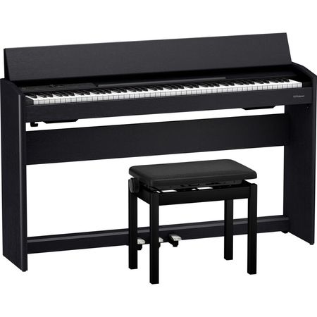 Piano Digital Moderno Roland F701 de 88 Teclas con Soporte y Banqueta Negro