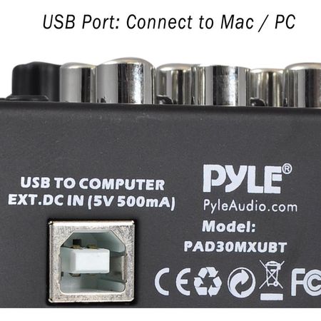 Mezclador de Dj Interfaz de Audio de 3 Canales con Bluetooth Pyle Pro