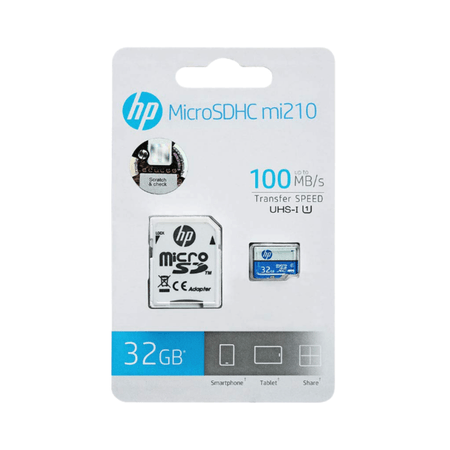 Memoria Hp Micro Sdxc Mi210 Blanco/azul U1 32gb Class 10