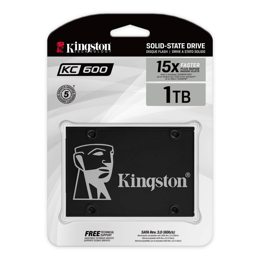 Disco Solido SSD KC600 1TB Kingston 6gb/s, 2.5