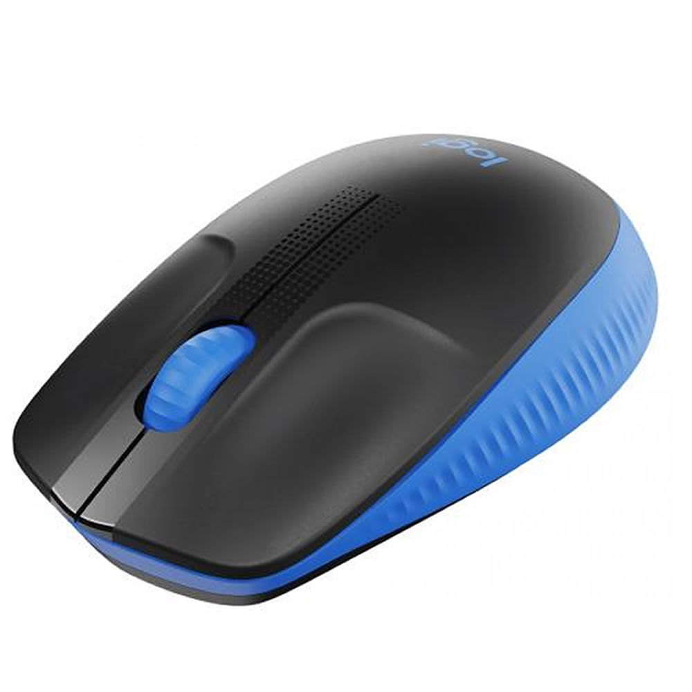 Mouse Inalámbrico Logitech M190 Full Size Negro con Azul