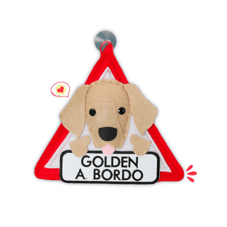 Colgante A Bordo Dog Lover Khurmi Golden Hecho a Mano