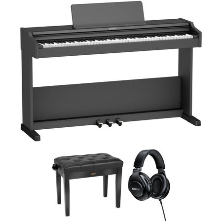 Kit de Piano Digital Roland Rp107 de 88 Teclas con Banco y Audífonos Negro