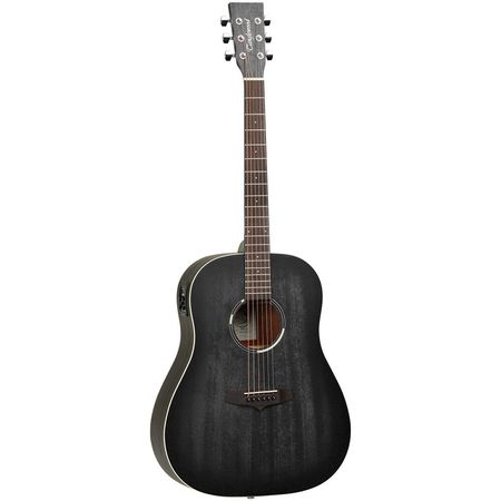 Guitarra Acústica Eléctrica Tanglewood Blackbird Twbbsde Negro Ahumado Satinado