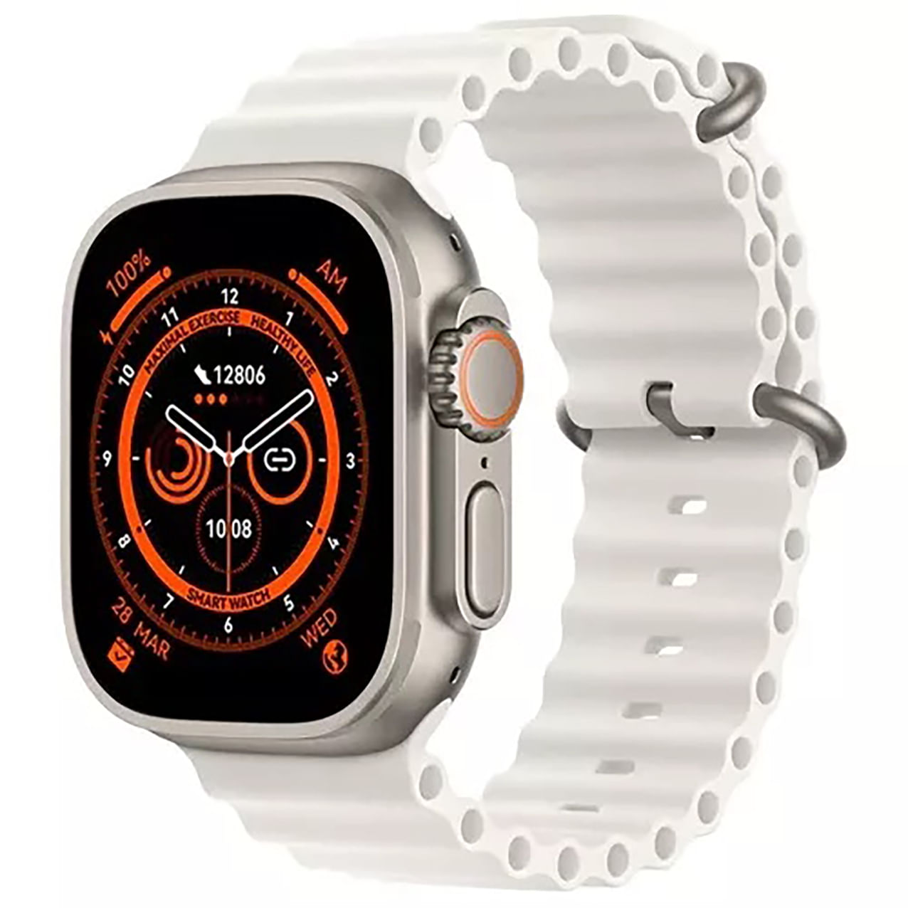 Smart Watch KD99 Ultra 2023 Perla - Carga Magnetica