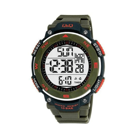Reloj pulsera deportivo Digital Q&Q M124J003Y verde Hombre