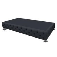 Box Tarima Capitoneado LeMueble 1.5 Plz Negro