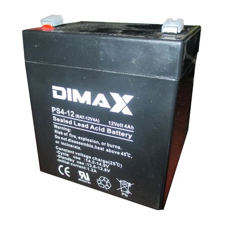 Batería Seca Recargable 12v 4a Dimax Bat-12v4a Alarmas