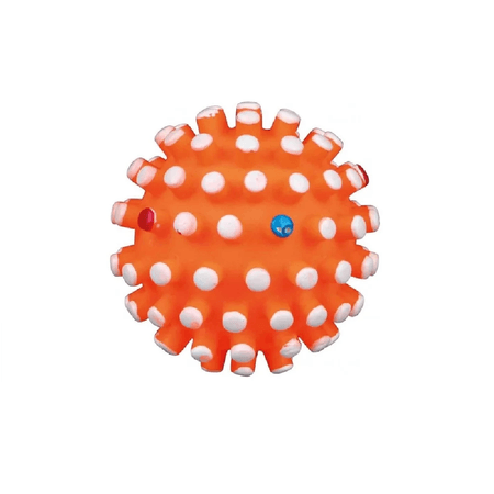 Juguete de Goma para Perros/Gatos Pelota Erizo Naranja Juguete de Goma para Perros Pelota Erizo Naranja con Sonido