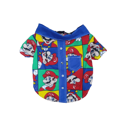 Camisa Cómic Mario Bros para Perro/Gato Talla 2