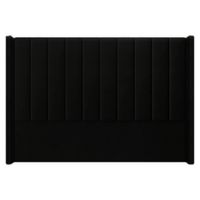Cabecera Tapizada Listón LeMueble 2 Plazas Negro