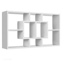 Repisa Flotante Melamina LeMueble 2 Divisiones 90x60x25cm Blanco
