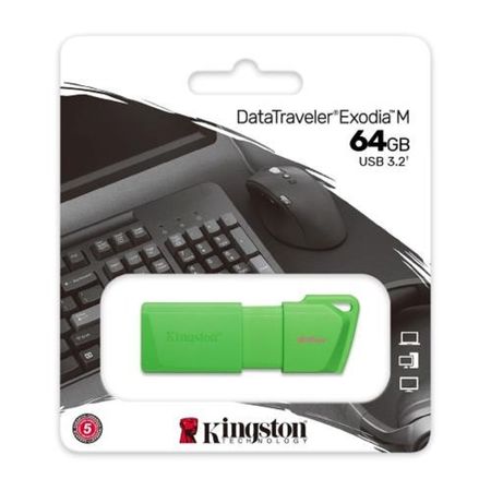 Memoria usb kingston exodia m verde de 64 gb