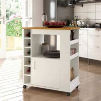 Moderna Barra con ruedas Maras color Blanco TU MESITA