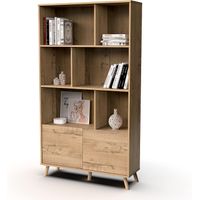 Mueble Librero con repisas Iker color Roble TU MESITA