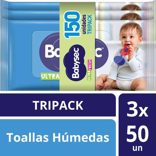 Toallitas Húmedas para Bebé BABYSEC Ultra con Aloe Vera Paquete