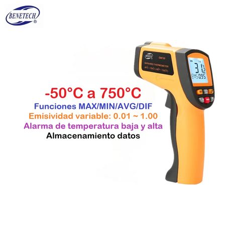 Pirómetro Termómetro Infrarrojo profesional GM700 - BENETECH