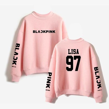 Polera Sin Capucha Black Pink Lisa Talla 14