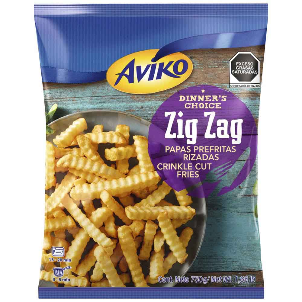 Papa Prefrita Congelada AVIKO Rizadas Bolsa 750g