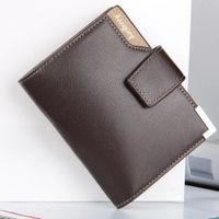 Billetera para Hombre Baellerry de Cuero PU con Monedero Tarjetero Café