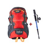 Mochila 25 Litros Outdoor Trekking Viaje + Cobertor (rojo) - Promart