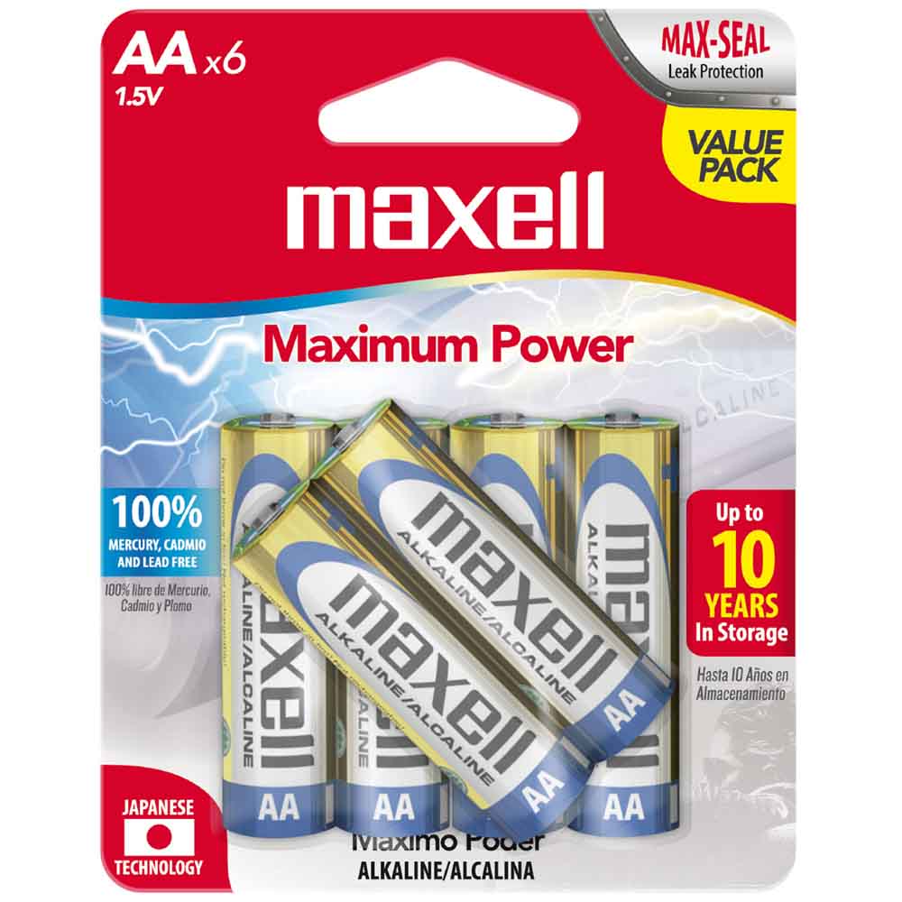 Pilas MAXELL AA Blíster 6un