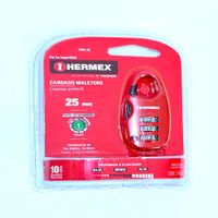HERMEX CANDADO ROJO DE COMBINACION