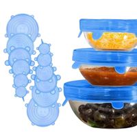 Pack de Tapas Silicona Extensible Anti Escurrimiento de 12 unidades