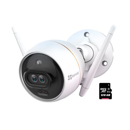 Cámara de seguridad Inteligente C3X Ezviz Full Hd Lente Doble Sd128Gb