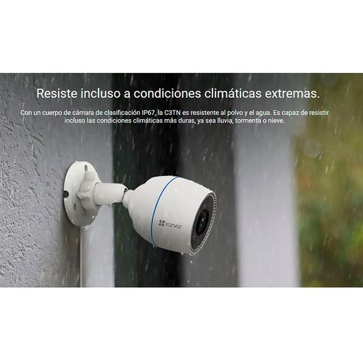 CÁMARA SEGURIDAD WIFI INALÁMBRICA EZVIZ EXTERIOR C3TN FULL HD SD 128GB