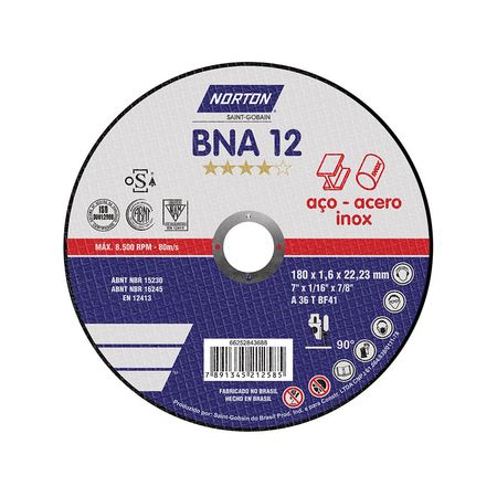 Disco de corte Inox. BNA12 7