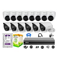 Cámaras Seguridad Dahua Kit 14 Full Hd Disco 1tb Vision Nocturna Full Color