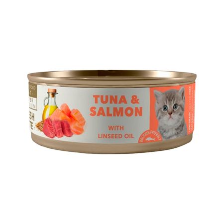 Amity Comida Húmeda Para Gatitos Atún Y Salmón 80 Gr