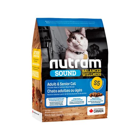 Comida Gato Adulto Nutram S5 Pollo Y Salmón 1.13 Kg