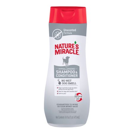 Shampoo Perro Nature'S Miracle 2 En 1 Hipoalergénico 473 Ml