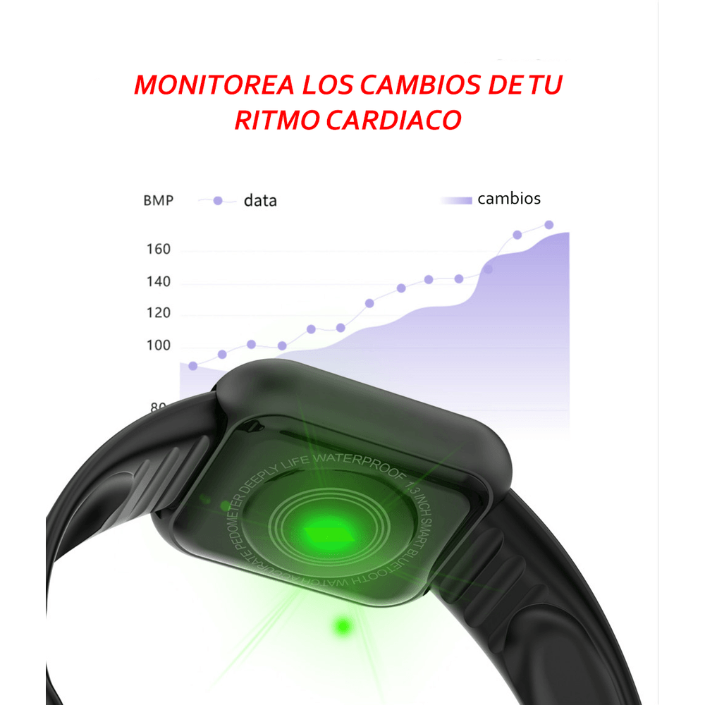 Montre Connectée D20 Pro – Étanche – Argenté/Blanc – 42mm