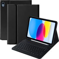 Funda Smart Cover con Teclado Bluetooth para Ipad 10ma generacion 10,9""  2022 Negro