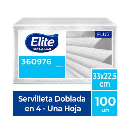 Servilleta Doblada en 4 Elite Professional Plus 100 Hojas