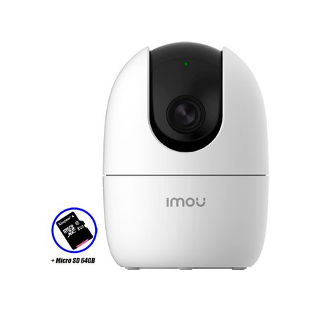 Cámara De Seguridad Wifi Imou Ranger 2 Gira 360 4mp Micro Sd 64gb