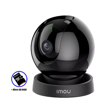 Cámara De Seguridad Wifi Imou Rex 3d 3mp Gira 360 Negro Sd 64gb