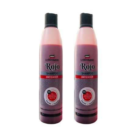 Shampoo Matizador Rojo La Brasiliana 250 Gramos 2 Unidades