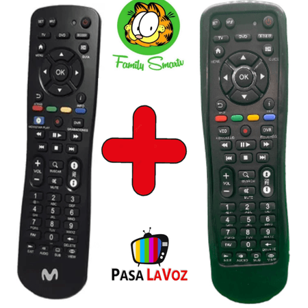 Control Movistar para Decodificador + Funda Negra